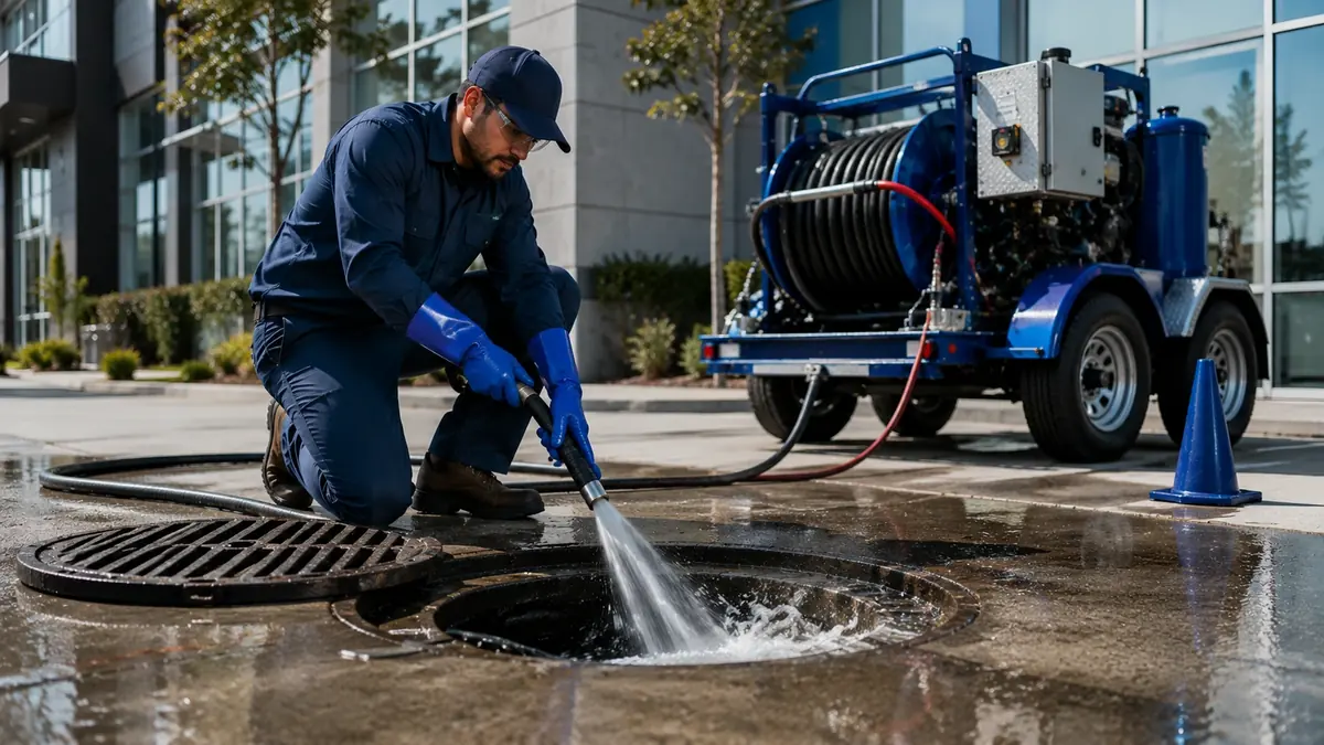 Commercial Hydro Jet Drain Cleaning in Lamont