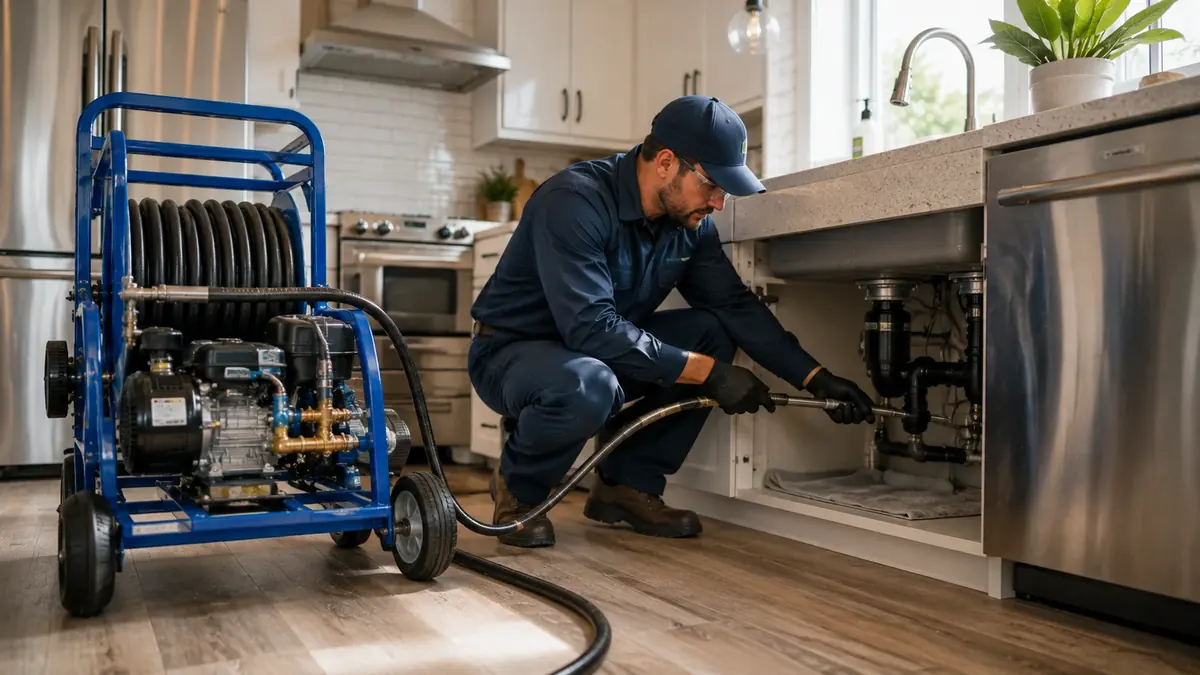 Kitchen Drain Hydro Jetting in Lamont