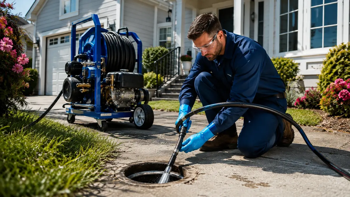 Residential Hydro Jet Drain Cleaning in Lamont