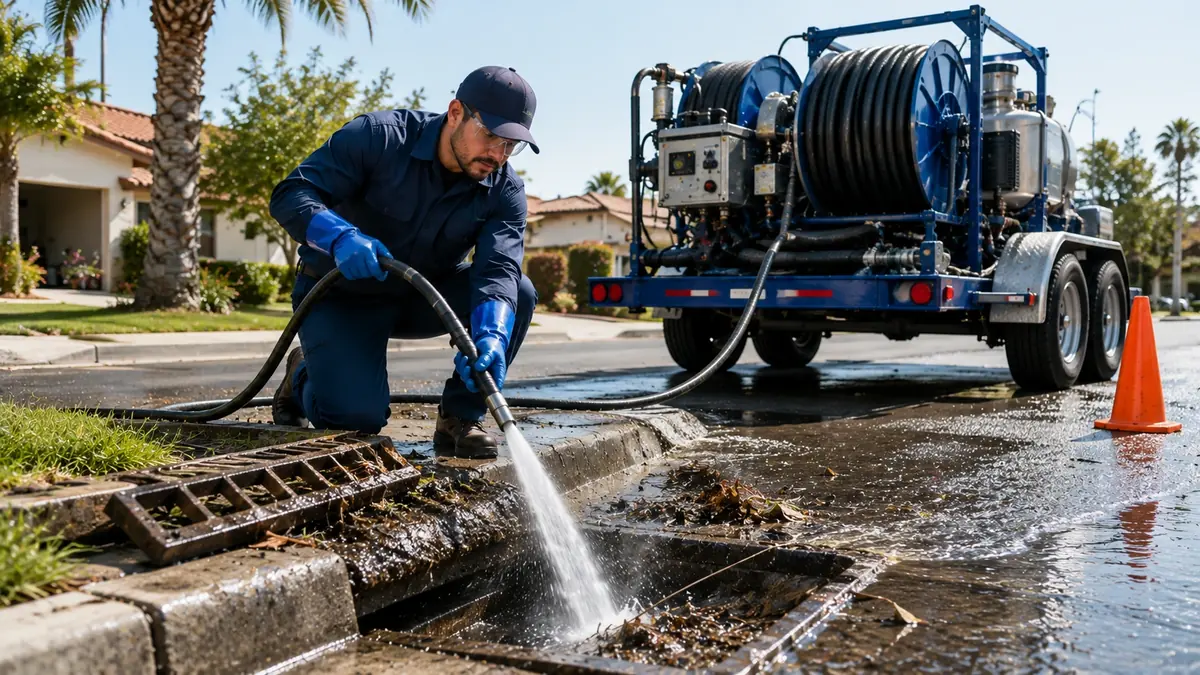Storm Drain Hydro Jet Cleaning in Lamont